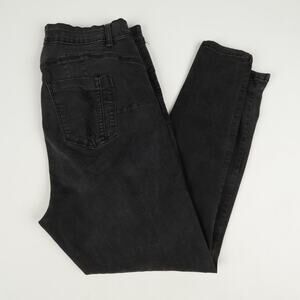 Wax Jean Butt I Love You Womens 18 Jeans Black Skinny Stretch Denim
